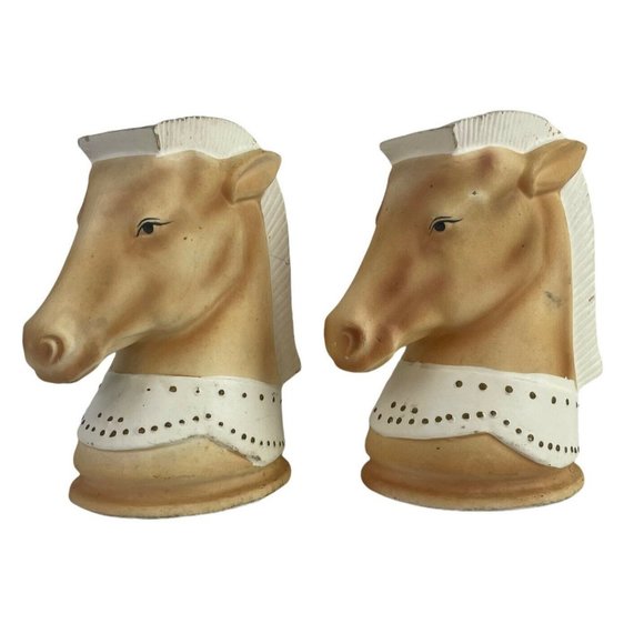 Vintage Lot  Of 2 Mid Century Modern HORSE HEAD PLANTER  R/B Japan Equestrian - Picture 1 of 12